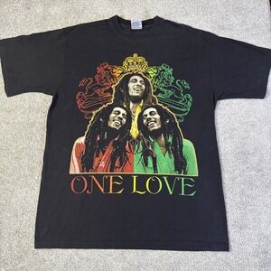 Bob Marley One Love T-Shirt 3X Black Reggae Graphic Tee